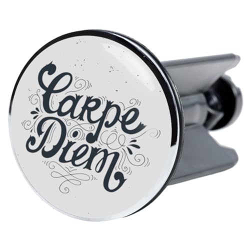 Sanilo Waschbeckenstöpsel Carpe Diem, schöner Stöpsel für das Waschbecken, universal mit Motiv