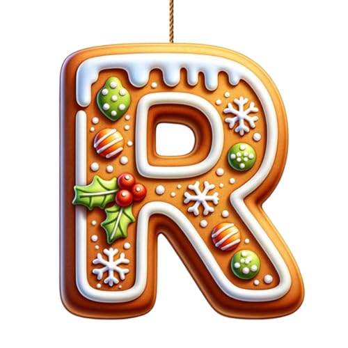Personalizada 26 Carta Adornos de Navidad,Personalizada Nombre Bendición Navidad Colgante,2024 Decoraciones del árbol de Navidad, Idea Regalo para Decoración Navideña