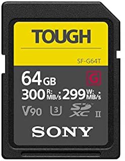 Sony TOUGH-G series SDXC UHS-II Card 64GB, V90, CL10, U3, Max R300MB/S, W299MB/S