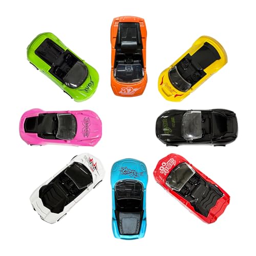 Set de 8 autos de juguete metálicos a escala 1:64 miniatura 1