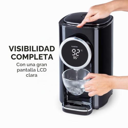 Miniatura 4 de Klarstein Hot Spring Plus Dispensador De Agua Caliente - Termo, Hervidor De Agua, 5 Litros De Volumen, Panel Táctil, Temperatura De 45-95 C, Pantalla Lcd, Depósito De Acero Inoxidable, Negro