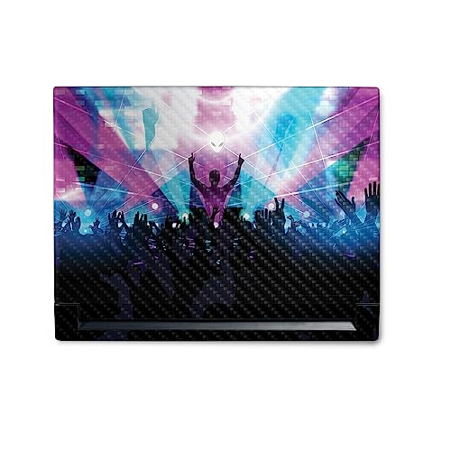 Image of MightySkins Carbon Fiber Skin Compatible with Alienware M18 R1 (2023) Full Wrap Kit - Dj Festival | Protective, Durable Textured Carbon Fiber Finish | Easy to Apply & Change Styles | Made in The USA