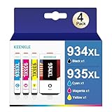 KEENKLE 934XL 935XL Cartucce d'inchiostro Compatibile per HP 934 935 XL Multipack per Officejet Pro 6230 6830 6200 6235 6239 per Officejet 6820 6800 6812 Stampante (Nero Ciano Magenta Giallo, 4-Pack)