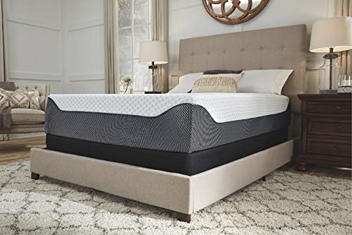 Signature Design By Ashley 14 Inch Elite Plush Mattress, Green Tea & Charcoal Infused Gel Memory Foam, California King #TOP4