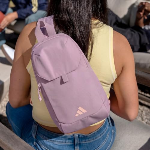 Image of adidas Essentials Sling Bag | Adjustable Strap, Secure Zip Pockets, Wears Crossbody, Phone Strap Pocket, Locks In Essentials, Everyday & Travel Ready