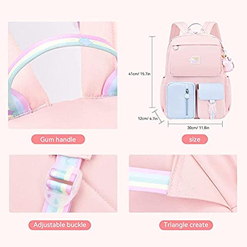 Mochila feminina BTSEURY vintage de alta capacidade, casual, bonita, estudantil