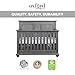 Oxford Baby Kenilworth 4-in-1 Convertible Baby Crib, Graphite Gray, GreenGuard Gold Certified