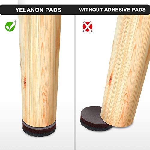 Yelanon Non Slip Furniture Pads Floor Protectors 56 pcs（25+50) mm Furniture Grippers, Non Skid for Furniture Legs,Self Adhesive Rubber Furniture Feet,Anti Slide Furniture Floor Protector