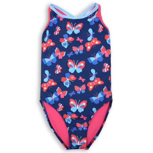 Destira Girls One Piece Swimsuit, Strappy Back Bathing Suit, Trendy and Fun Designs for Swimming