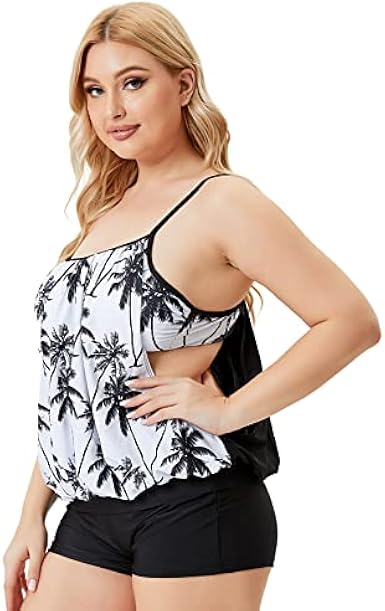 VGTOWN Women's Tankini Print Swimsuits 