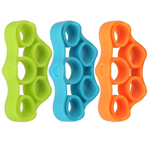 SPIRO Professional Silicone Hand Grip Strengthener 3 Levels Finger Stretcher Resistance Trainer Bands for Kids & Adult Athletes Pianists Forearm Finger Exerciser - Multicolor (Set of 3) (B0BZMKMF7P) Amazon Price History, Amazon Price Tracker