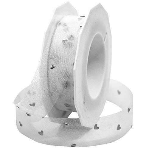 Morex Ribbon, Casanova Sheer, 1 inch by 22 Yards, Silver