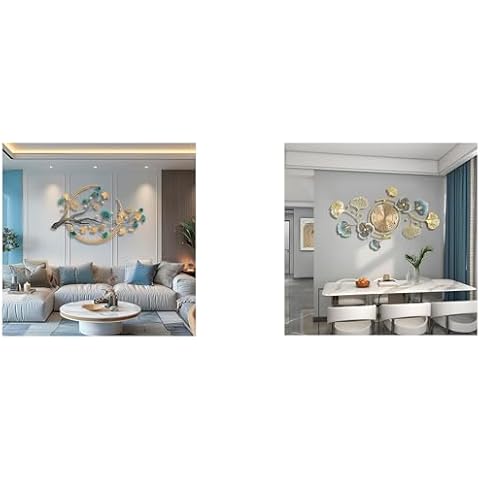 QXSXKJ 2 pcs large metal wall decor for livingroom bedroom decor, 3D modern wall decoration wall sculpture Cover