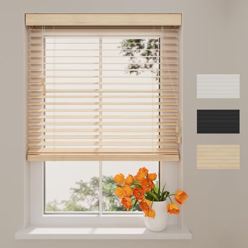 Radeco® Holzjalousie innen Natur 130 x 130 cm (BxH), 50mm Lamellen aus Paulownia Holz, Breiten von 50 bis 250 cm erhältlich, Innenjalousie, Fenster Jalousien Radeco® Holzjalousie innen Natur 130 x 130 cm (BxH), 50mm Lamellen aus Paulownia Holz, Breiten von 50 bis 250 cm erhältlich, Innenjalousie, Fenster Jalousien