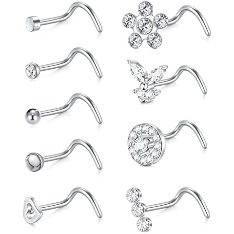Zolure 18g Stainless Steel Nose Rings Cover