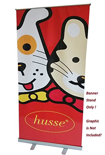 Photo 1 of FixtureDisplays® Silver Retractable Banner Stand for Tradeshow Expositions, Graphic is Not Included, Need to Customize 16811