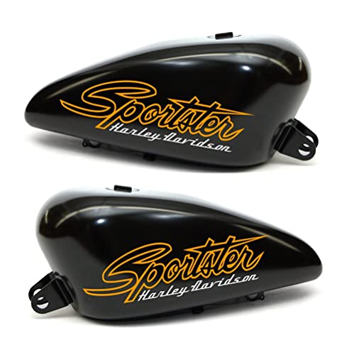 Stickers réservoir Harley Davidson autocollants moto custom or argent 12L