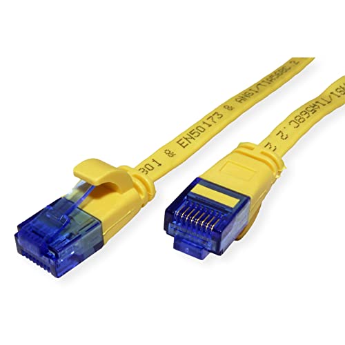 VALUE Patch Cable Cat.6A (Class EA) UTP Extra Flat Yellow 5 m - Image 2