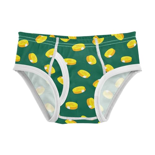 Boys' Underwear Cotton Little Boys St.patrick's Day Golden Coins Briefs Soft Toddler Underwear 2T-8Y