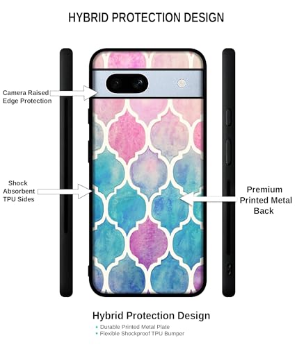 Image of Patterns Art Design Premium 2D Printed Metal Back Case Cover for Google Pixel 7A 5G, Multicolor