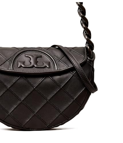 Tory Burch Fleming Soft Mini Crescent Bag, Black4