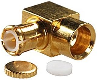 5pcs Rf Wire Coaxial Cable Terminal Copper Alloy Connector MCX Male Right Angle Solder for Rg402 0.141 Ships from USA