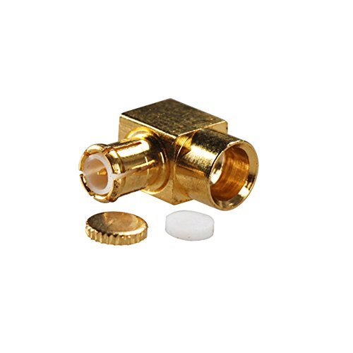 5pcs Rf Wire Coaxial Cable Terminal Copper Alloy Connector MCX Male Right Angle Solder for Rg402 0.141 Ships from USA