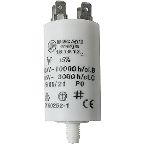 Spares2go Start Run Motor Capacitors for Samsung Appliances Microfarad 7UF 7UF Cover