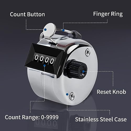 Image of Gadget Deals- Counter | Counter Machine | jaap Counter - Metal Hand - Tally Counter -with 4 Digit Display | Jaap mala Counter | mala jaap Counter | Tasbeeh Misbaha Counter - for naam jaap