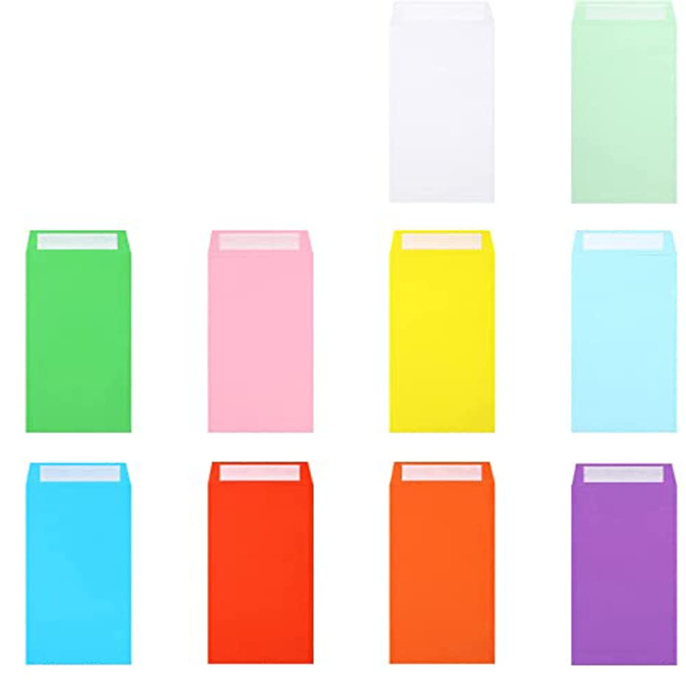 Enveloppes Autocollantes pour Chèques Lot de 40 Couleurs