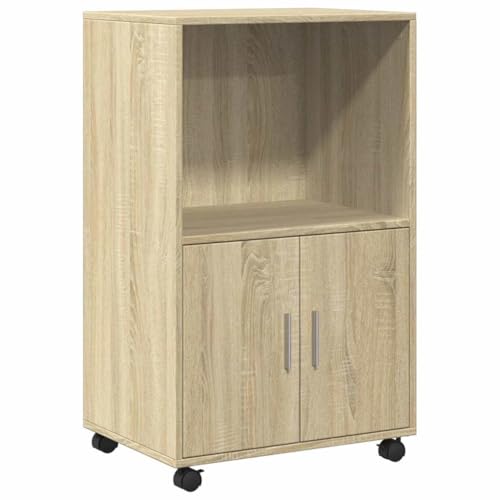 vidaXL Armoire à roulettes chêne Sonoma 55x40x91 cm Bois d'ingénierie, classeur, Armoire de...