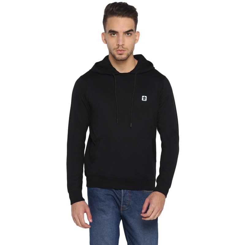 turtle Men Poly Cotton Navy Blue Plain Regular Fit Full Sleeve Casual Hooded Sweatshirt || Men's Sweatshirts || Cotton Sweatshirt-picture-26