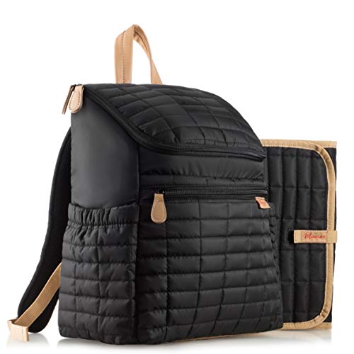 Diaper Bag Backpack with Stroller Straps. Baby Diaper Backpack For Women, Men, with Matching Changing Pad.
