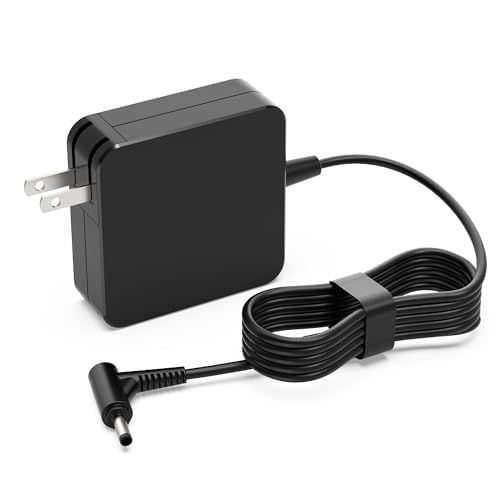 Image of SLE-TECH 65W Laptop Charger for Lenovo IdeaPad Yoga Flex 4.0x1.7mm Tip Cord | Compatible with Lenovo IdeaPad 1 /1i /3 /3i /5 /5i, 110 /110S /310 /320 /330 /330S /510 /520 /530S /710S; 20V 3.25A with Power Cord(Square)
