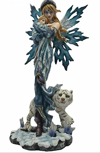Winter Fairy Guardians con bambino figurina statua ornamento