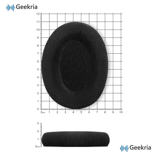 Image of Geekria Comfort Velour Replacement Ear Pads for Sennheiser HD598, HD598SE, HD598CS, HD599 Headphones Ear Cushions, Repair Parts with Video Guide (Black)