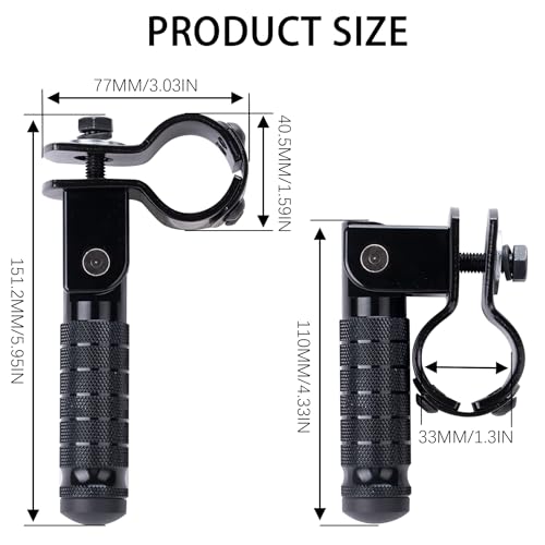 Image of Universal 8mm Foot Pegs 90 Degree Foldable Motorcycle Footpegs CNC Anti-Skid Footrest compatible with Honda Yamaha Aprilia Suzuki Electric Car Motorbike Mini Bike Dirt Pit Bike Passenger Pedal