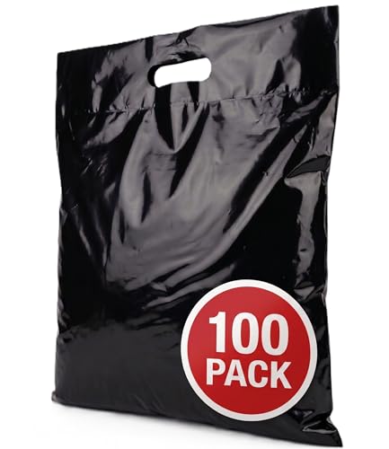 Camtoms 16x18 Large Plastic Shopping Bags With Handles - Large