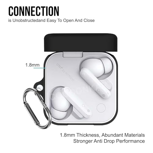 Image of Soft Silicone Case Cover for CMF by Nothing Buds Pro 2 | Buds 2 | Buds 2 Plus (Black)