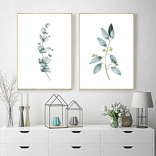 Acuarela Plantas Hoja Pintura mural Arte Estilo nórdico Imprimir Arte de la pared Pintura Decoración Cuadros Minimalista Decoración Cover