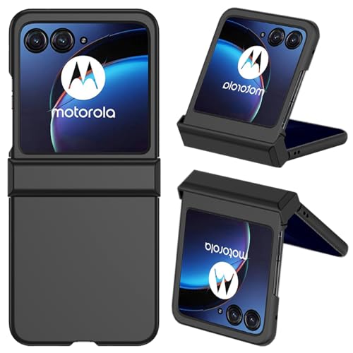 NINKI Moto Razr 50 ultra ��p �q���W�ی� �P�[�X PC�� �o���p�[ ������� ���� ��G��ǂ� �ی�P�[�X ���g���[�� 50 �E���g�� 2024 �ی�J�o�[(�u���b�N)