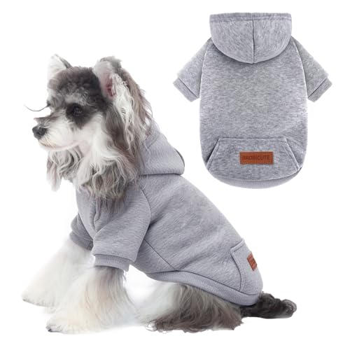Image of 1 Pack Dog Hoodie Warm Hood Dog Sweater Cold Weather Small Dogs Sweatshirt Comfort Pet Clothes for Small Medium Dogs with Pockets Cats Chihuahua Clothes for Male Female Girl Boy Sporty Daily Wear