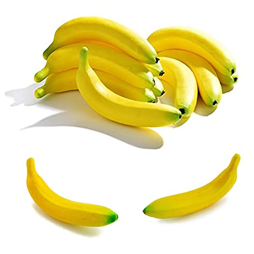 10 Stück Künstliche Lebensechte Banane Deko Gefälschte künstliche Bananen-dekorative Frucht Gefälschte Früchte für…