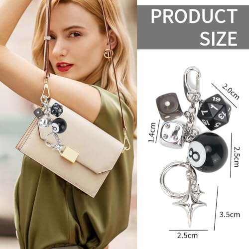GHPKOTW 1 Porte-Clés De Billard,Porte-Clés Cadeau,Cadeau Personnalisé Créatif,Accessoire De Mode – vue 2