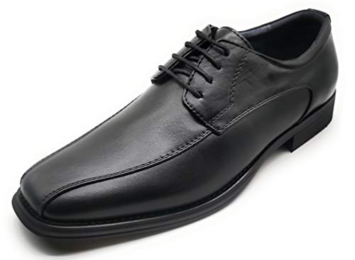 P&L Zapatos Derby de Vestir Negro con Cordones Hombre con Forro de Piel para Bodas Ceremonias Fiestas Comunionesu0085