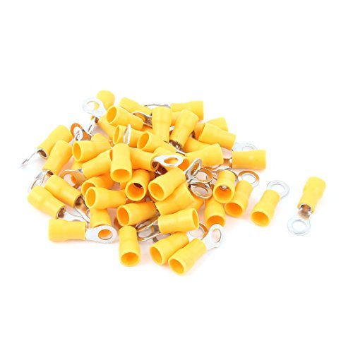 DbuyChX 5.55S Wire Connector Ring Crimp 1210AWG Terminal with 50 Piece, Yellow Amazon.in