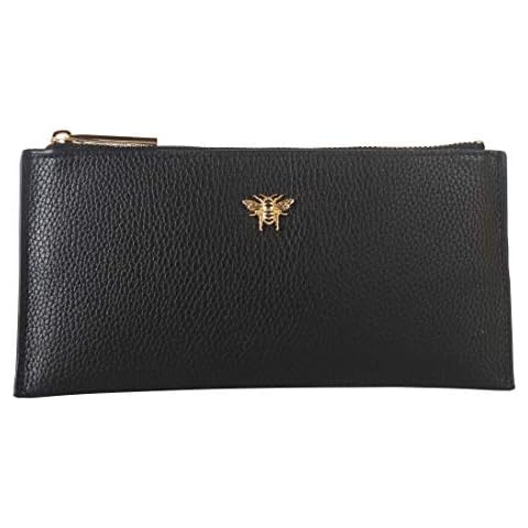 Alice Wheeler Large Slim Bumble Bee Coin and Card Purse (Black) Cover