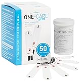 ONE-CARE Glucose Test Strips for use with ONE-CARE Meter, Blood Sugar, Diabetes, Glucose Monitoring, Glucometer Testing, Easy at Home Care Products, Fast & Acurate Results (50 Count/Box)