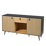 Design : Moderne et élégant avec 2 portes et 3 tiroirs pour un rangement pratique