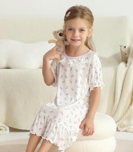 Girls' Summer Dress,Toddler Soft Floral Dresses 3-12Years4